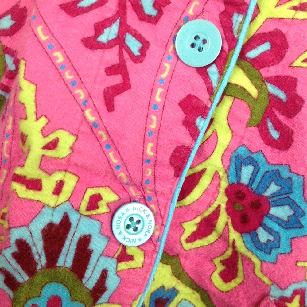 Nick & Nora Pink Paisley Classic Pajama Top - Picture 5 of 6